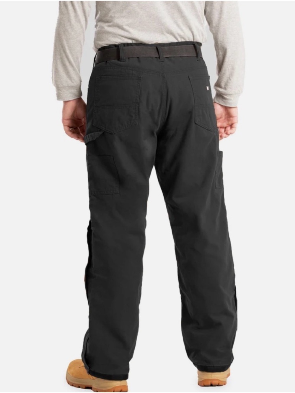BERNE Workwear Cargo Pants 42x32 NWT Insulated Black Utility Work Pants - Picture 2 of 9